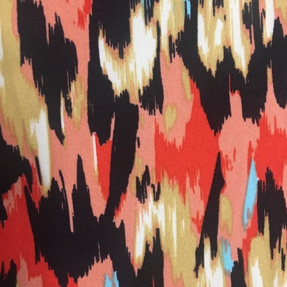 NY Collection A Line Short Sleeve Dress Abstract Petite Medium PM MP - Picture 4 of 7